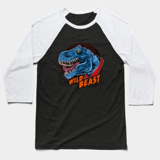 Dinosaur t rex head wild beast roar rage face Baseball T-Shirt